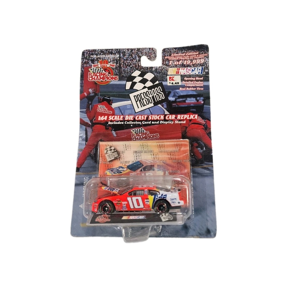 1989 Racing Champions Ricky Rudd Press Pass #10 Tide 1/64 Diecast New Old Stock